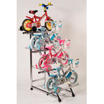 BS254 Espositore 4 bici 12'' - 14'' - 16'' con rotelle